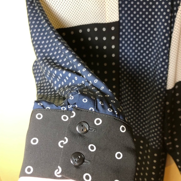 Alfani long sleeve Polka Print Tunic Top Blouse, Colorblock size XL - Picture 5 of 9